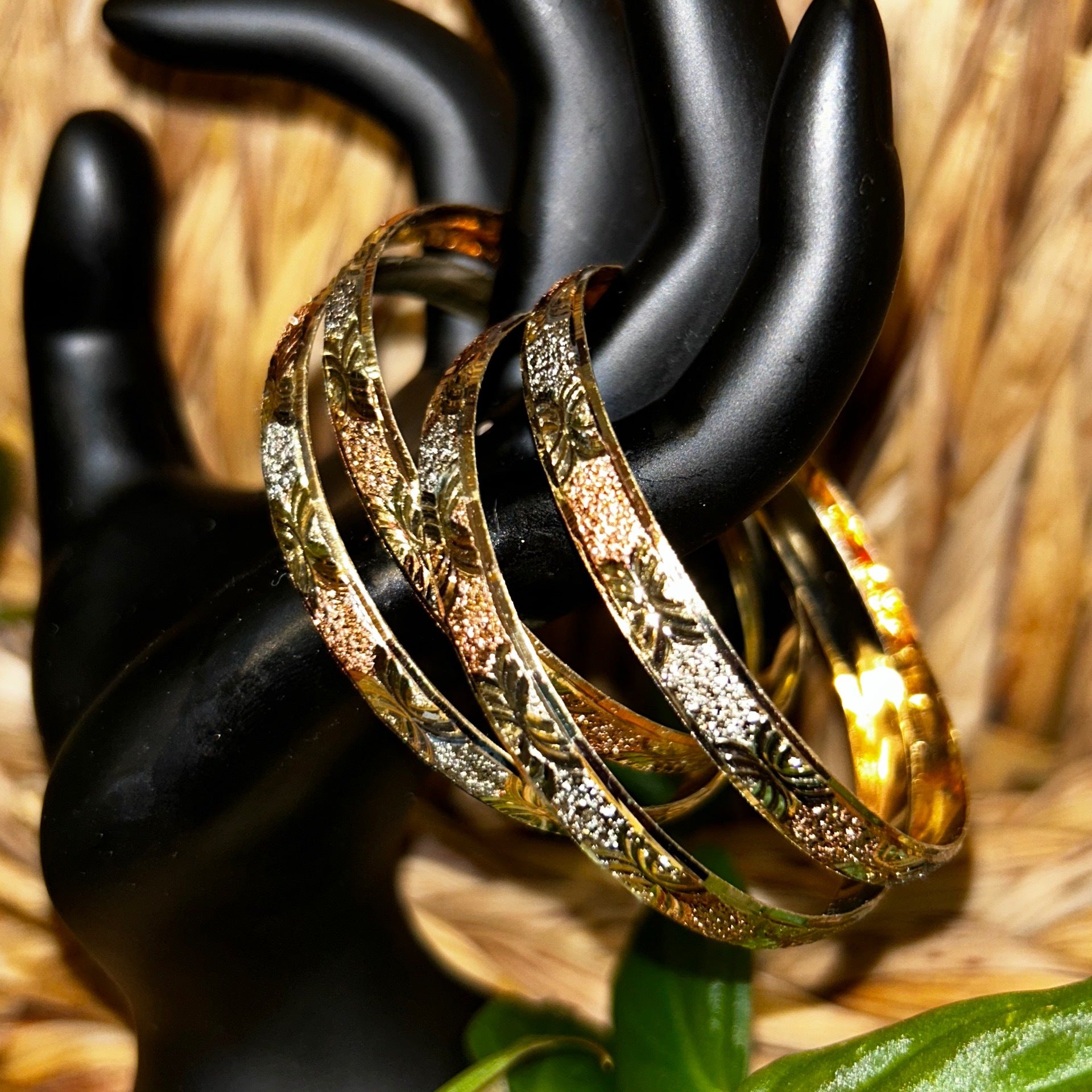 Tri Metal 14k Bangle | The Popp Boutique 301 Massachusetts Avenue  Cambridge,Ma 02139